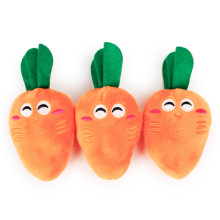 Série de vegetais brinquedo para cães de cenoura com som
